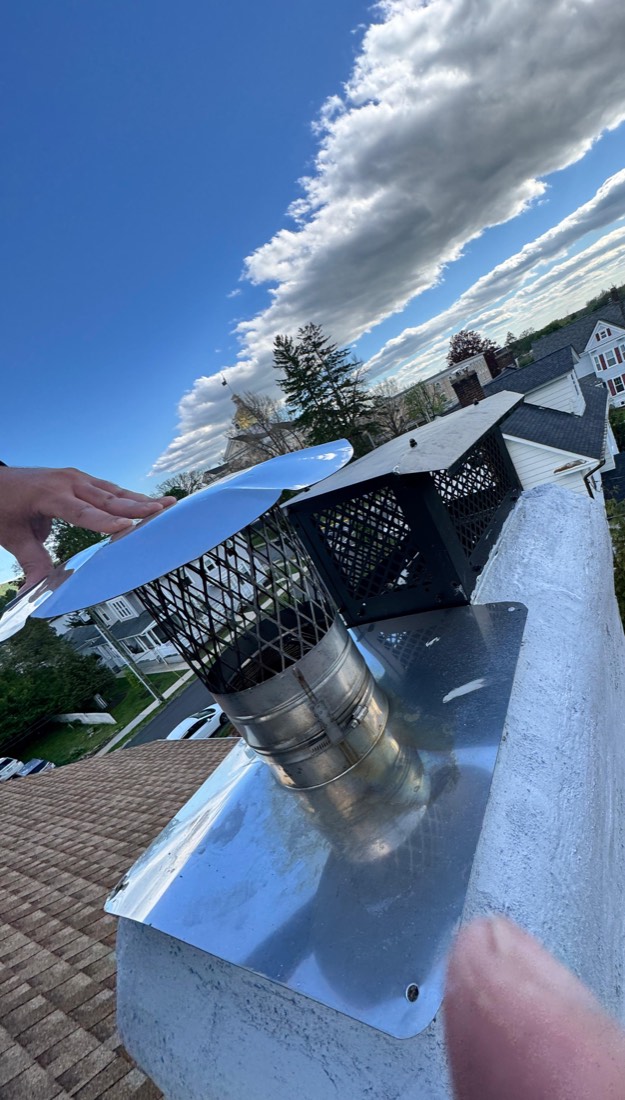 New stainless cap on the resurfaced crown